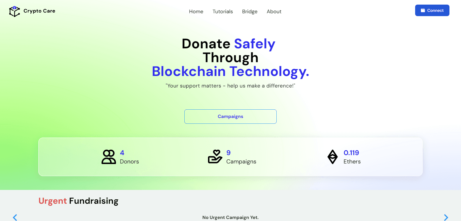 Crypto Charity V.1 project preview